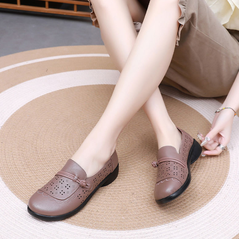 Zapatos de cuero genuino con suela blanda antideslizante