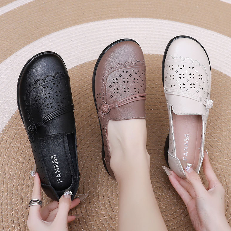Zapatos de cuero genuino con suela blanda antideslizante