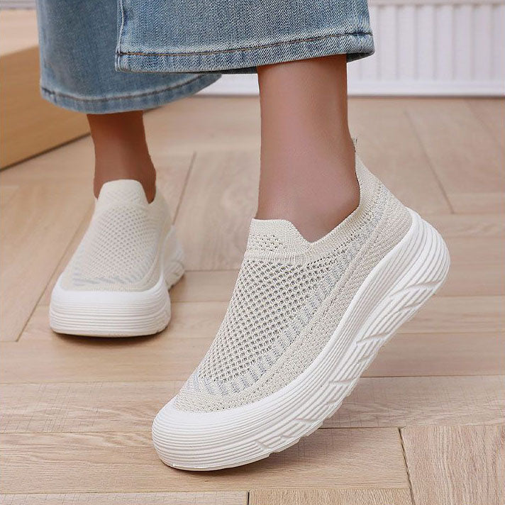 Zapatos de plataforma de malla para mujer