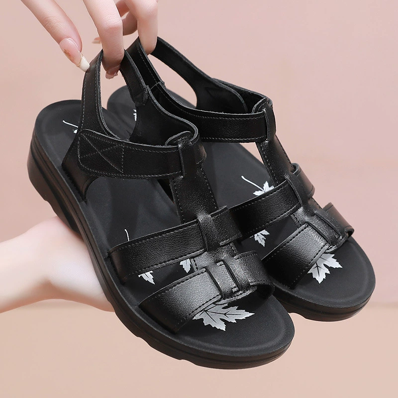 Sandalias de suela blanda con tacón de cuña