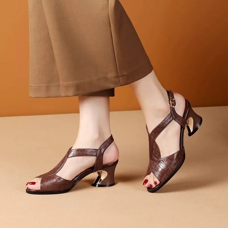Tacones altos de boca de pez de alta gama