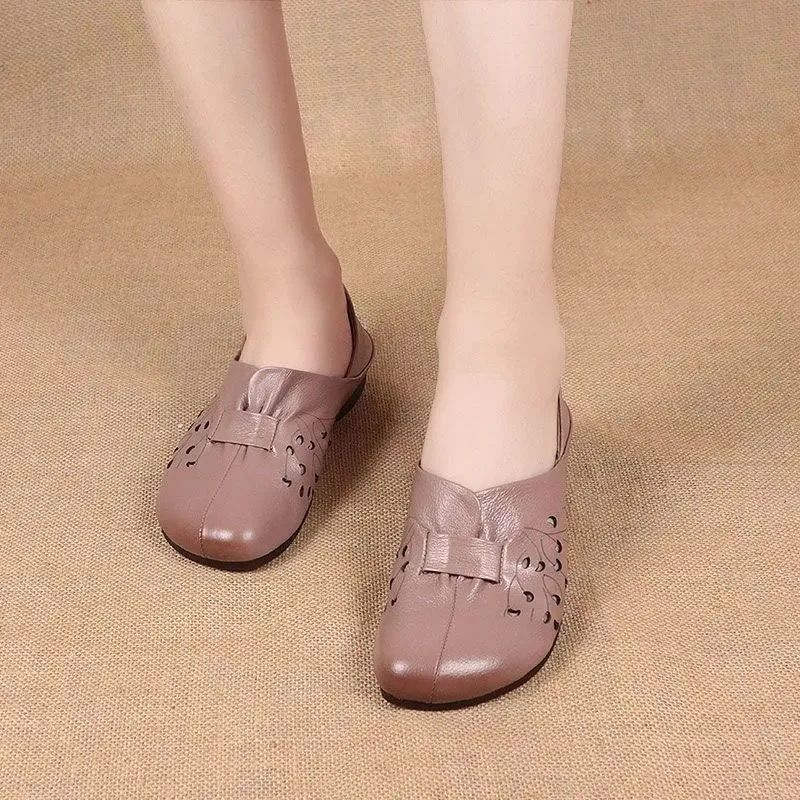 Zapatos de cuero de suela blanda