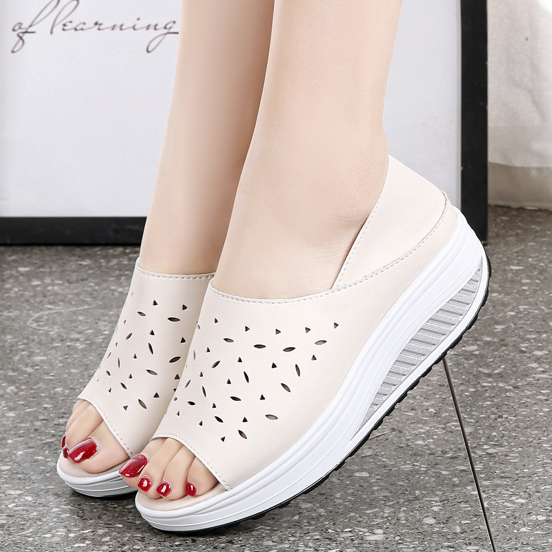 Sandalias con espalda de boca de pez