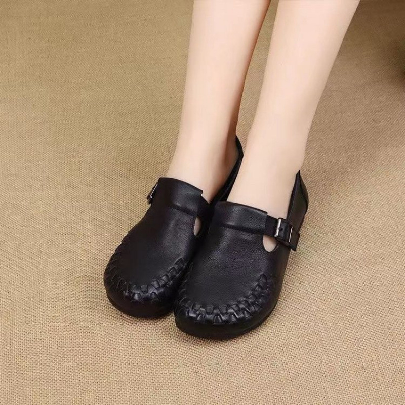 Zapatos planos de piel de vacuno suave