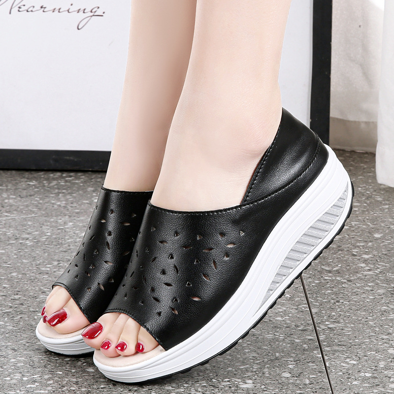 Sandalias con espalda de boca de pez
