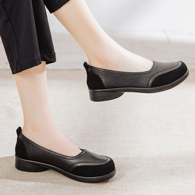 Zapatos de suela blanda de piel de vaca