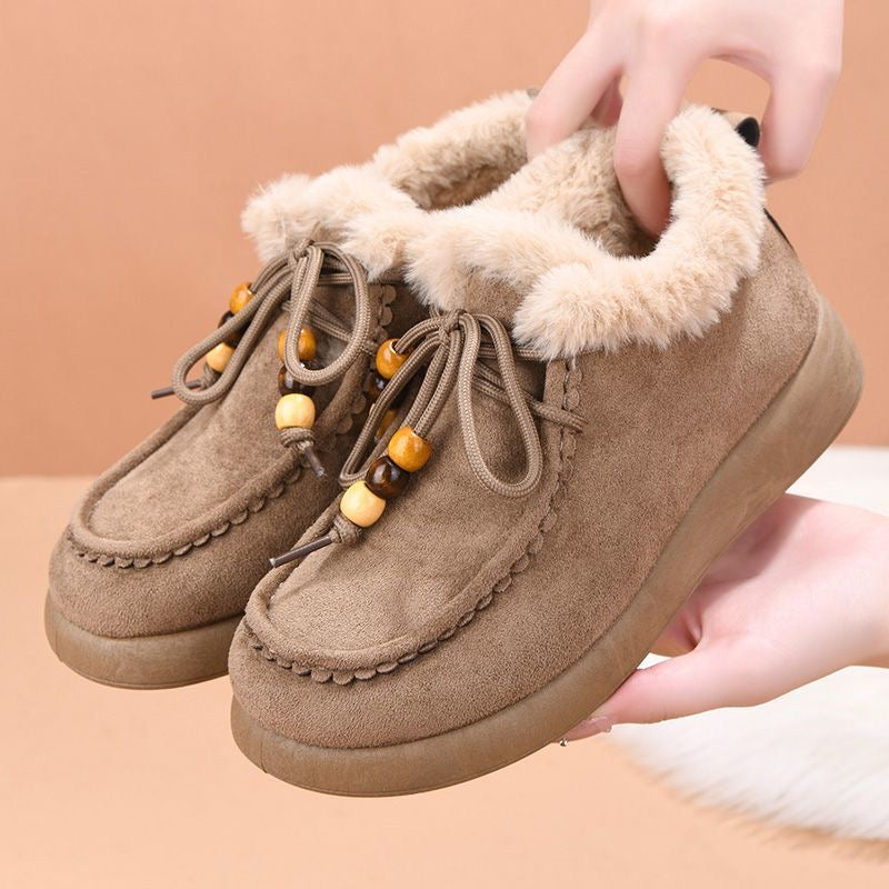 Botas de nieve forradas con vellón y engrosadas