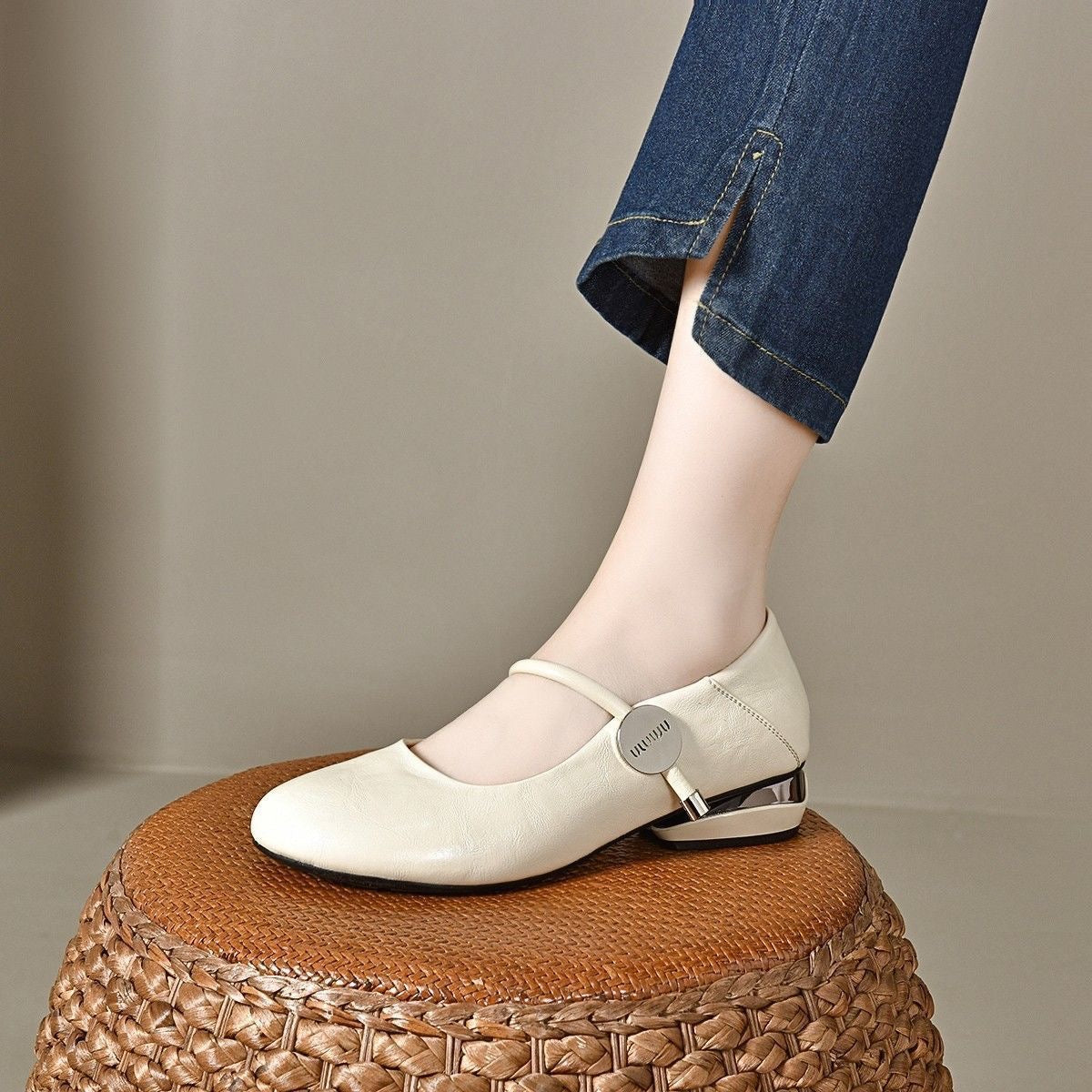 Zapatos de suela blanda de cuero genuino