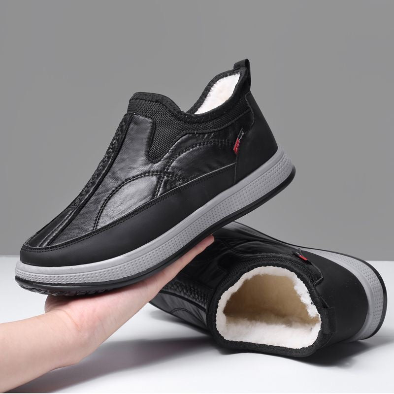 Zapatos de cuero masculinos con terciopelo (etiqueta roja)