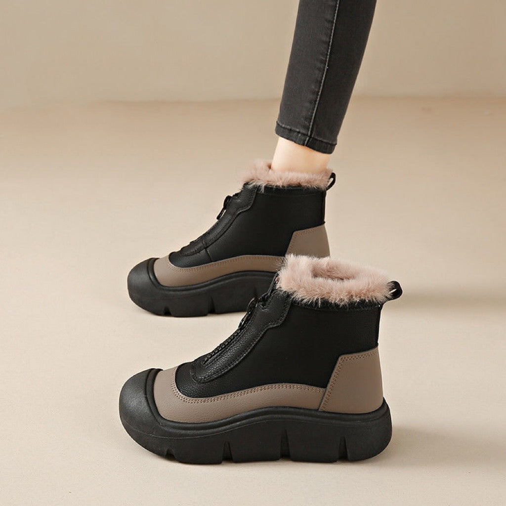 Botas martin con cremallera y suela gruesa