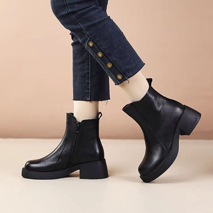 Botines vintage de suela gruesa