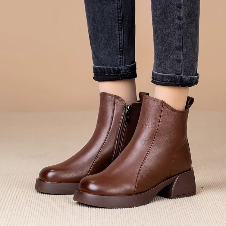 Botines vintage de suela gruesa