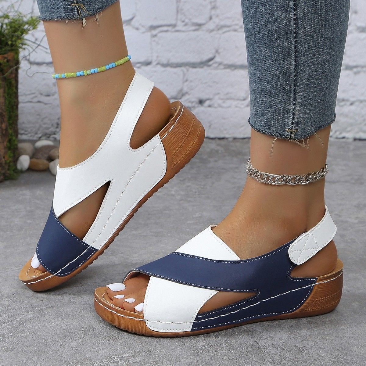 Sandalias de plataforma coloridas