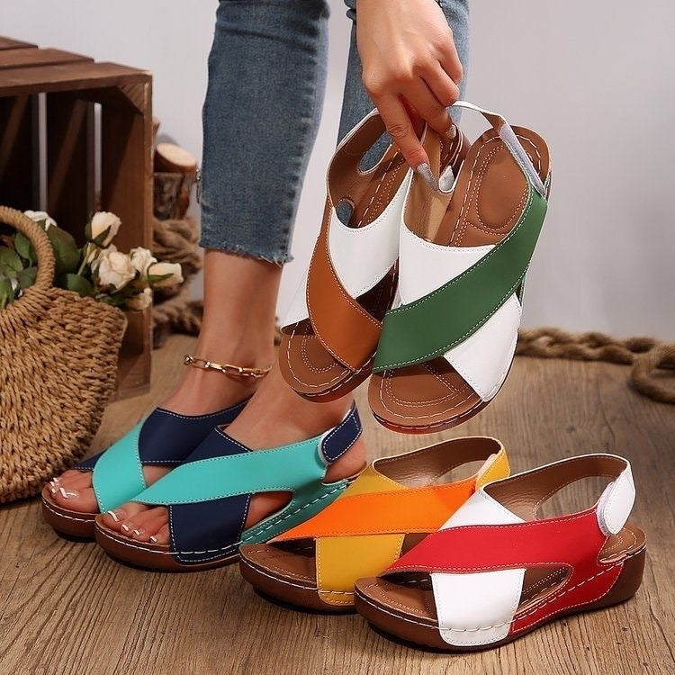 Sandalias de plataforma coloridas