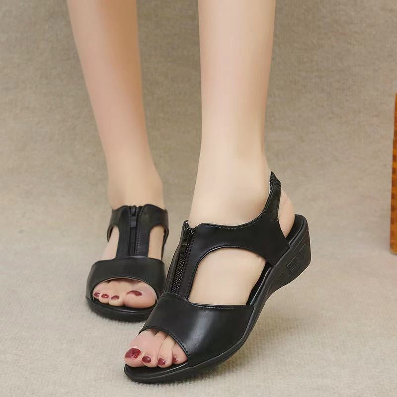Sandalias con cremallera