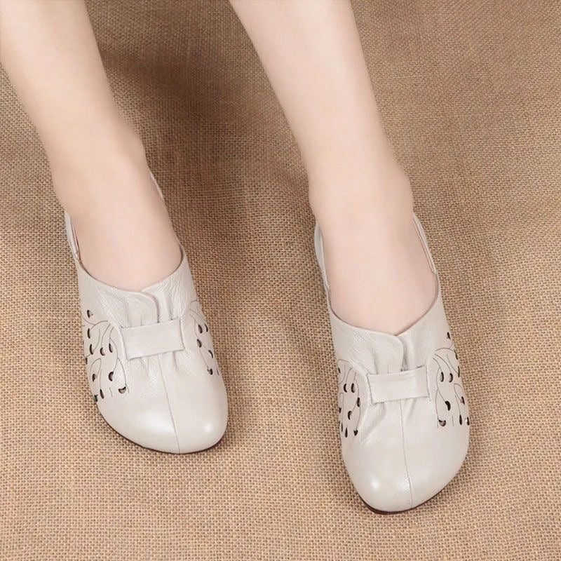 Zapatos de cuero de suela blanda