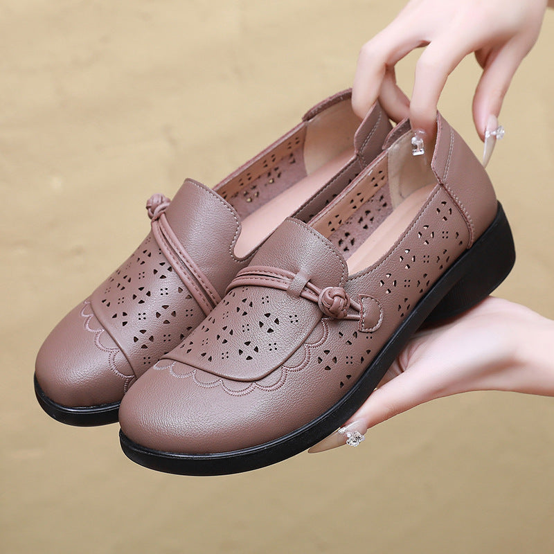 Zapatos de cuero genuino con suela blanda antideslizante