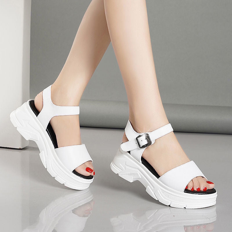 Sandalias de piel con suela blanda