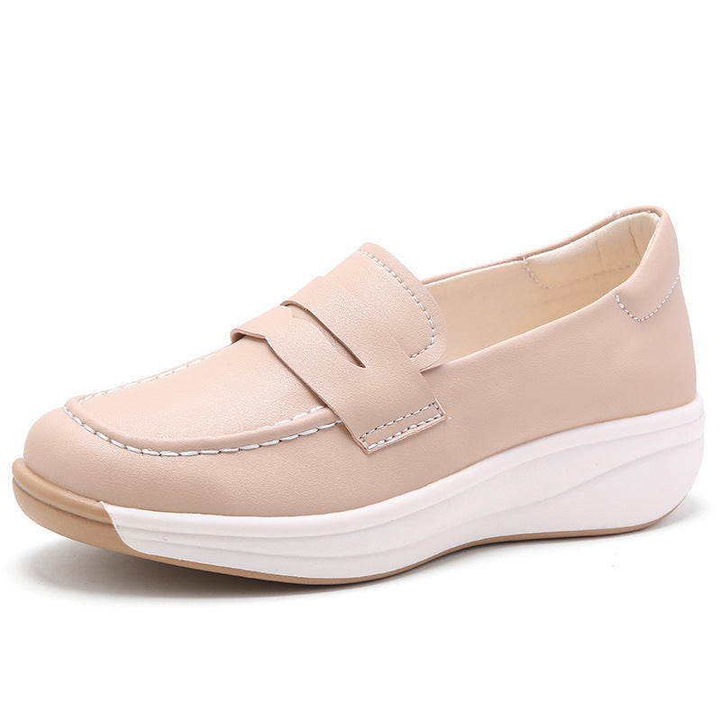 Zapatos casuales versátiles de suela gruesa