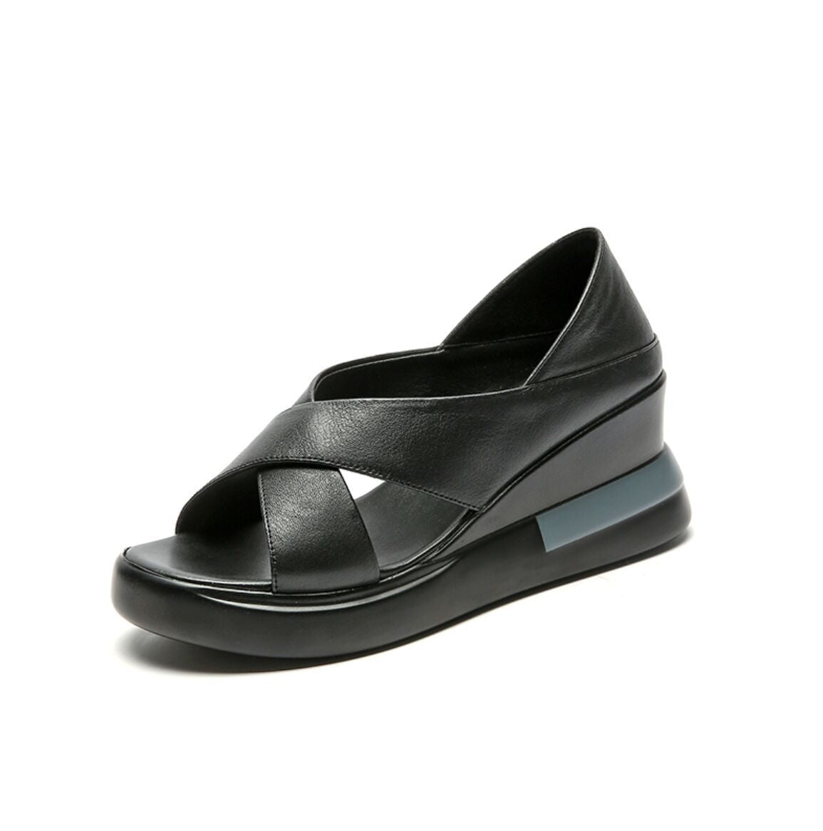 Sandalias tacón tiras cruzadas