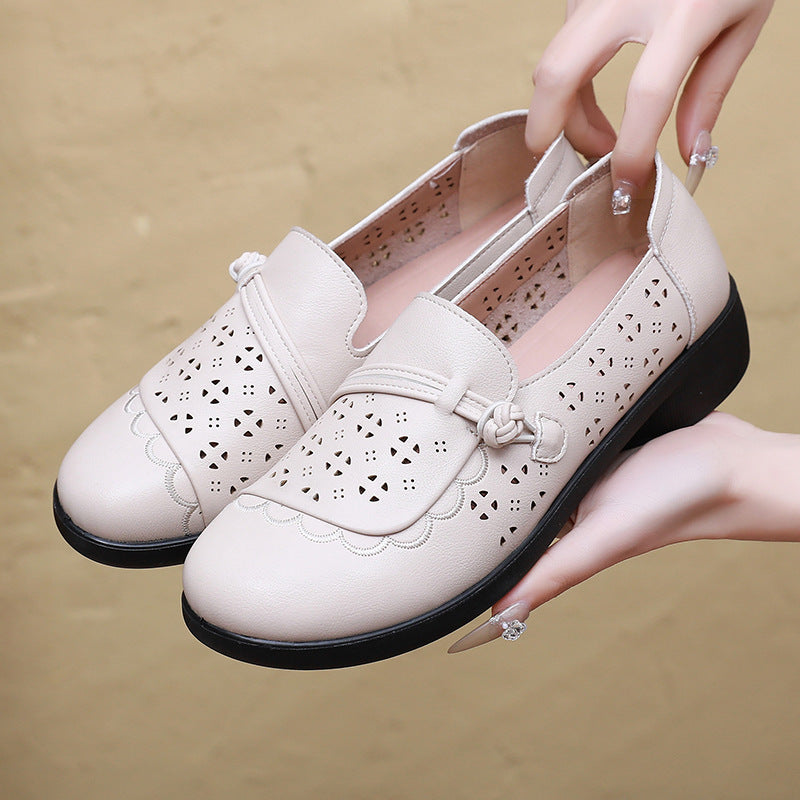 Zapatos de cuero genuino con suela blanda antideslizante