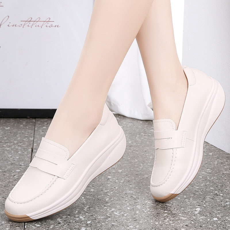 Zapatos casuales versátiles de suela gruesa