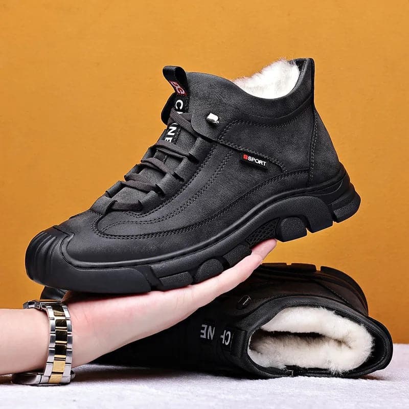 Suela gruesa más zapatos de algodón polar