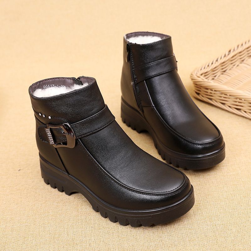 Botas de invierno de suela blanda (cuero)