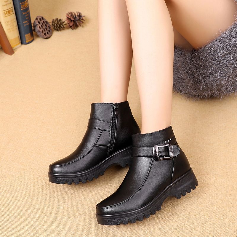 Botas de invierno de suela blanda (cuero)