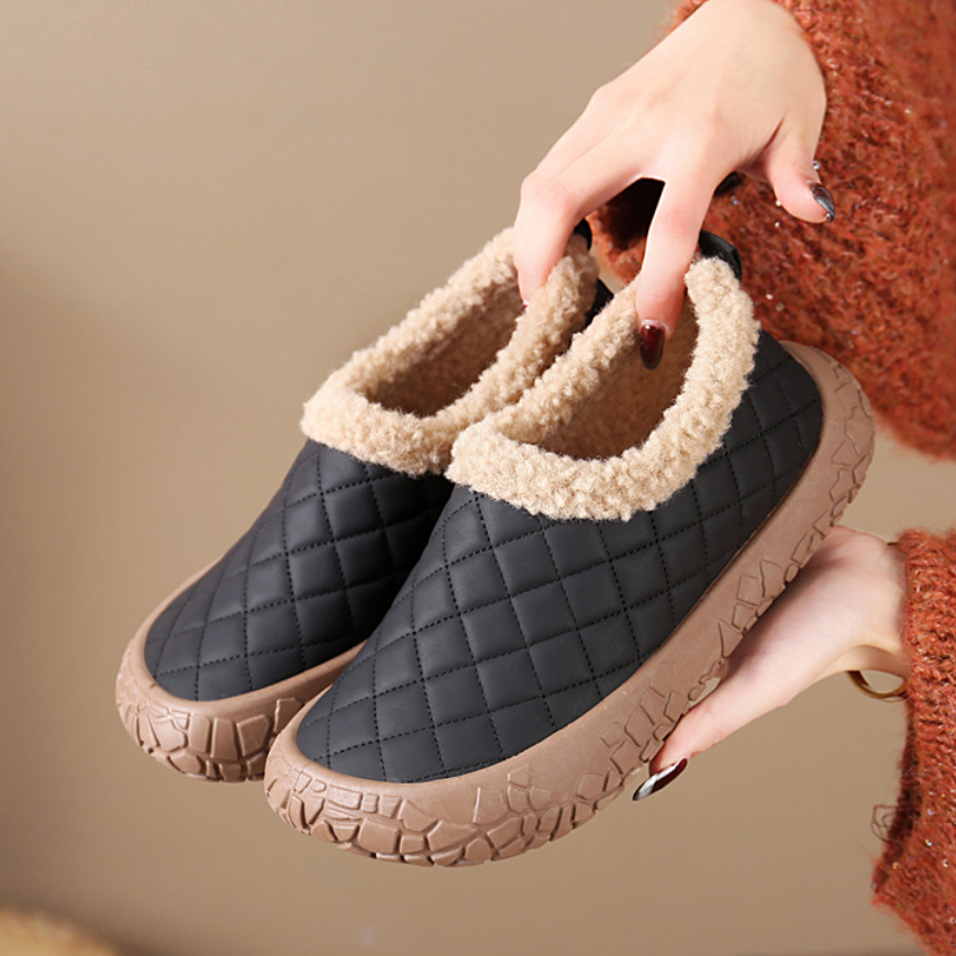 Zapatos sin cordones con suela blanda y forro polar