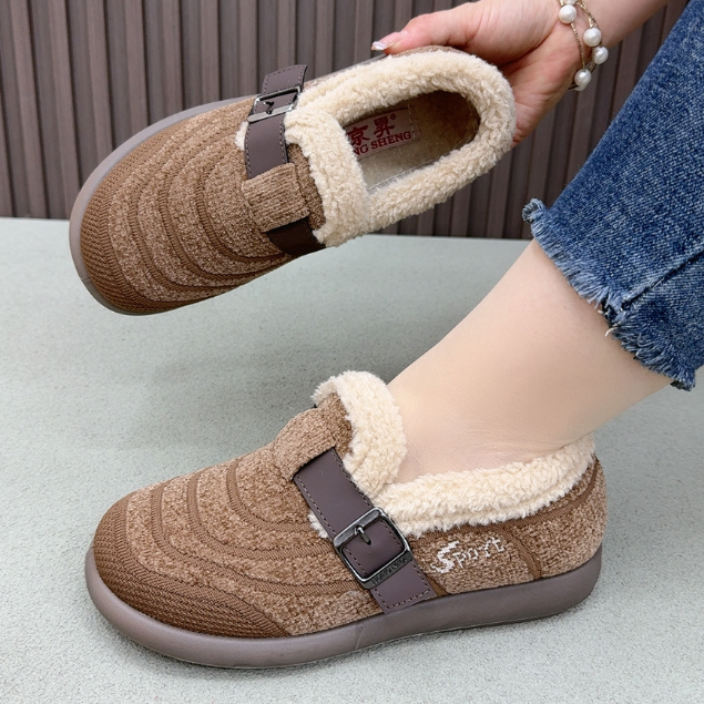 Zapatos de algodón antideslizantes con suela gruesa