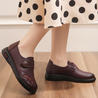 Zapatos planos de cuero antideslizantes