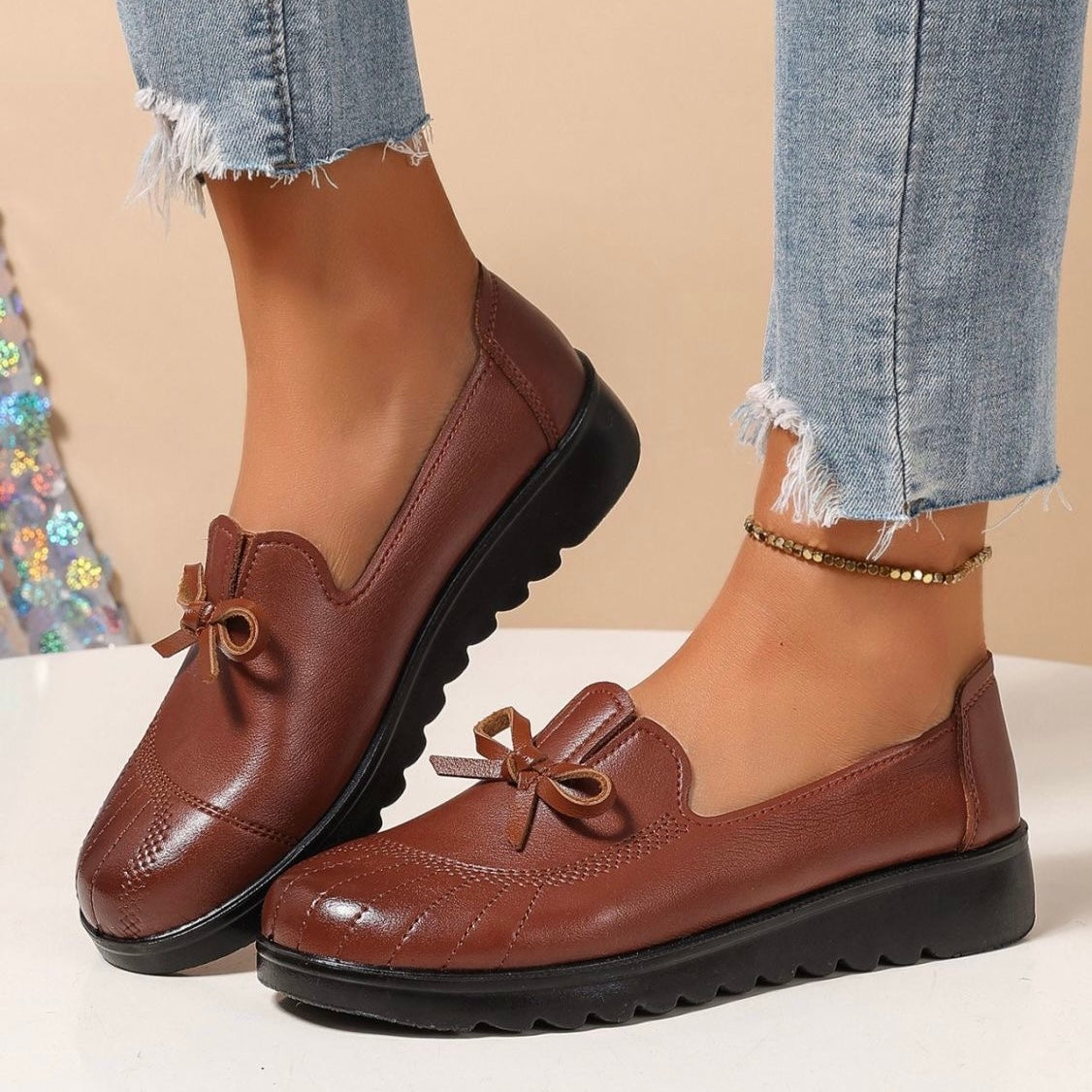 Zapatos de piel suave y antideslizante