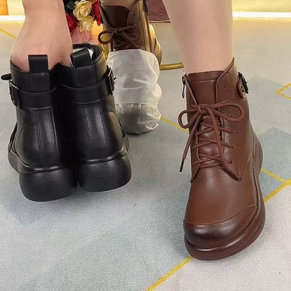 Botas de algodón afelpado con punta redonda