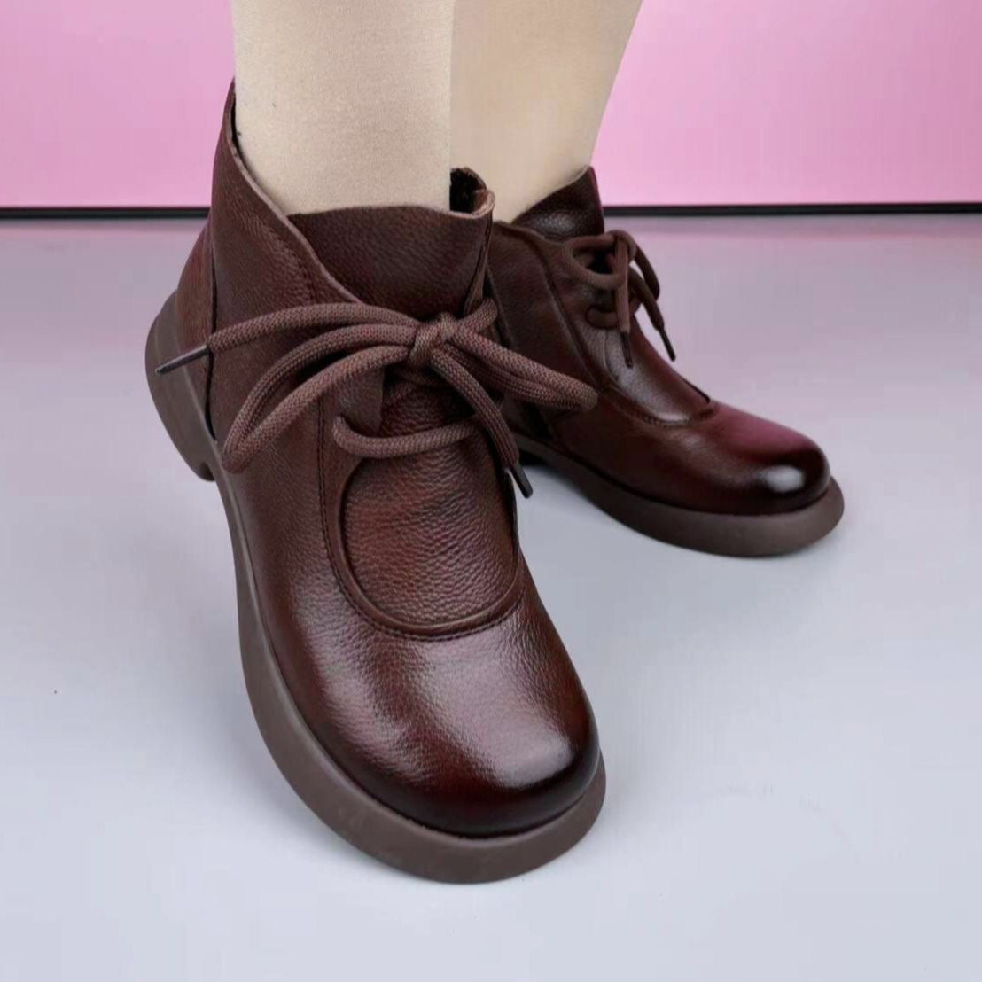 Botas de terciopelo con suela blanda y punta redonda