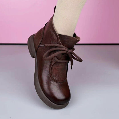 Botas de terciopelo con suela blanda y punta redonda