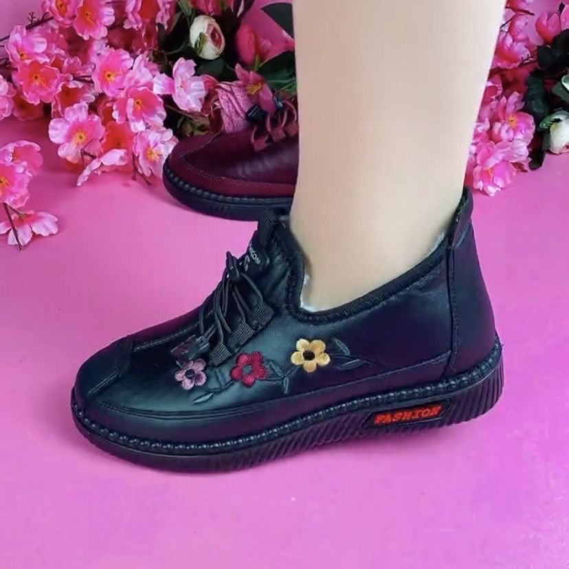 Zapatos de mujer de piel de felpa