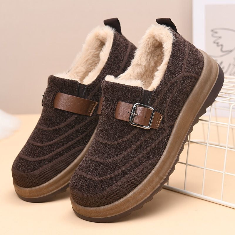 Zapatos de algodón cálido con suela gruesa