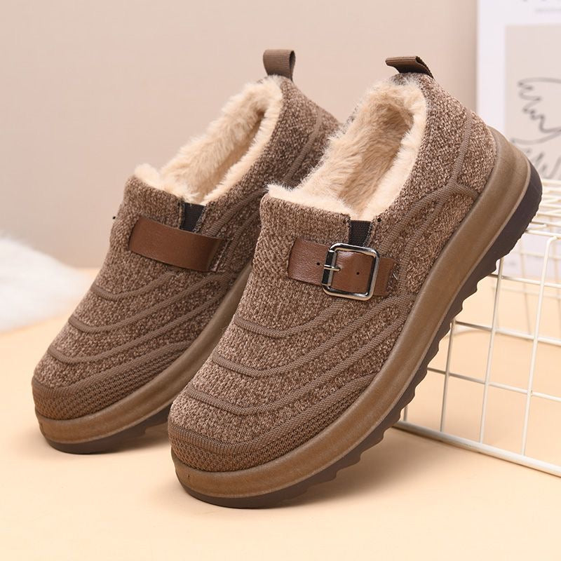 Zapatos de algodón cálido con suela gruesa
