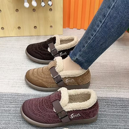 Zapatos de algodón antideslizantes con suela gruesa