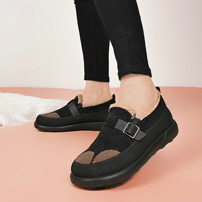 Zapatos cálidos forrados con forro polar y acolchados