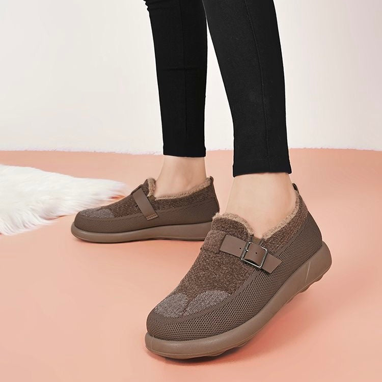 Zapatos cálidos forrados con forro polar y acolchados