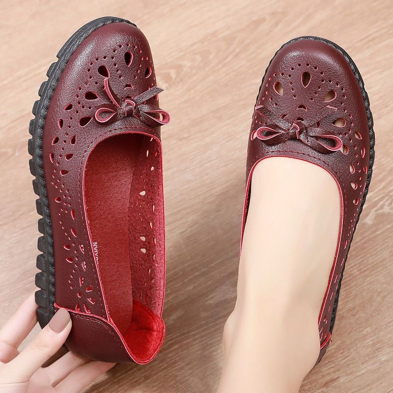 Zapatos de piel antideslizantes con agujeros