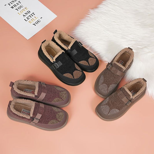Zapatos cálidos forrados con forro polar y acolchados