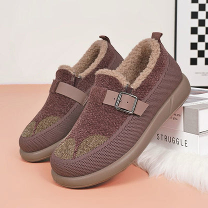 Zapatos cálidos forrados con forro polar y acolchados