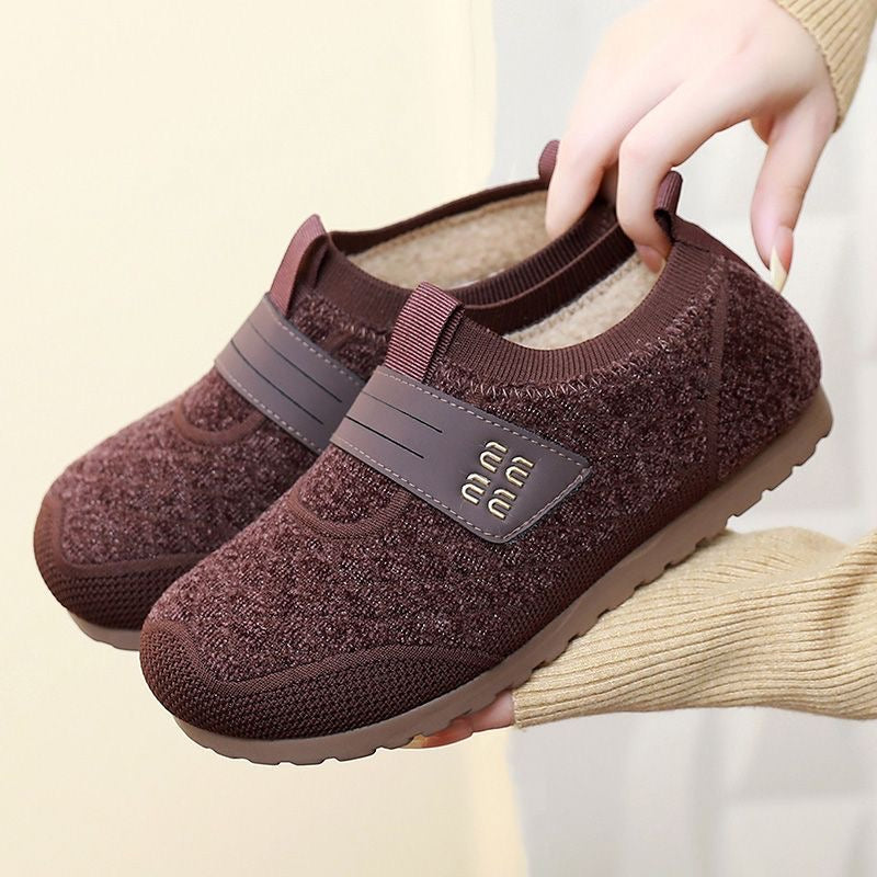 Zapatos cómodos de algodón con forro polar