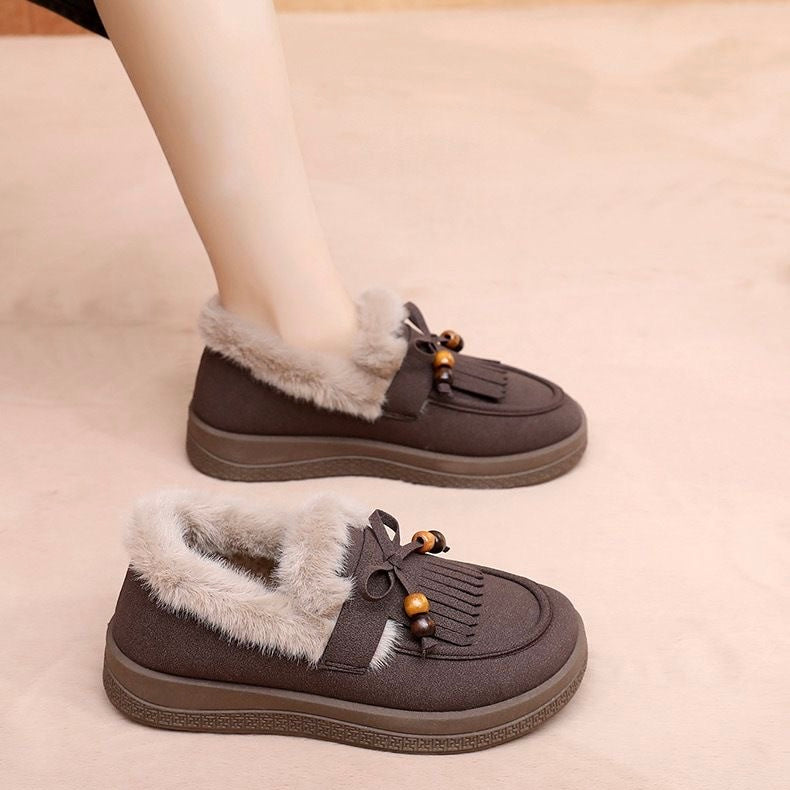 Zapatos con forro polar de estilo retro