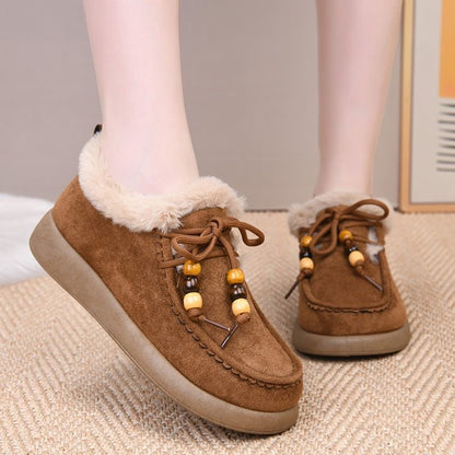 Botas de nieve forradas con vellón y engrosadas