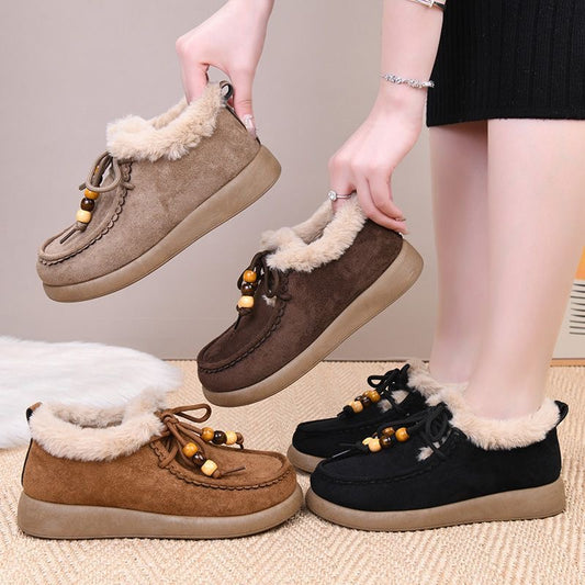 Botas de nieve forradas con vellón y engrosadas