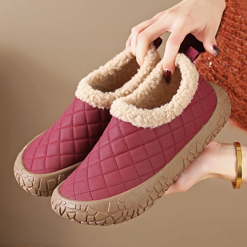 Zapatos sin cordones con suela blanda y forro polar